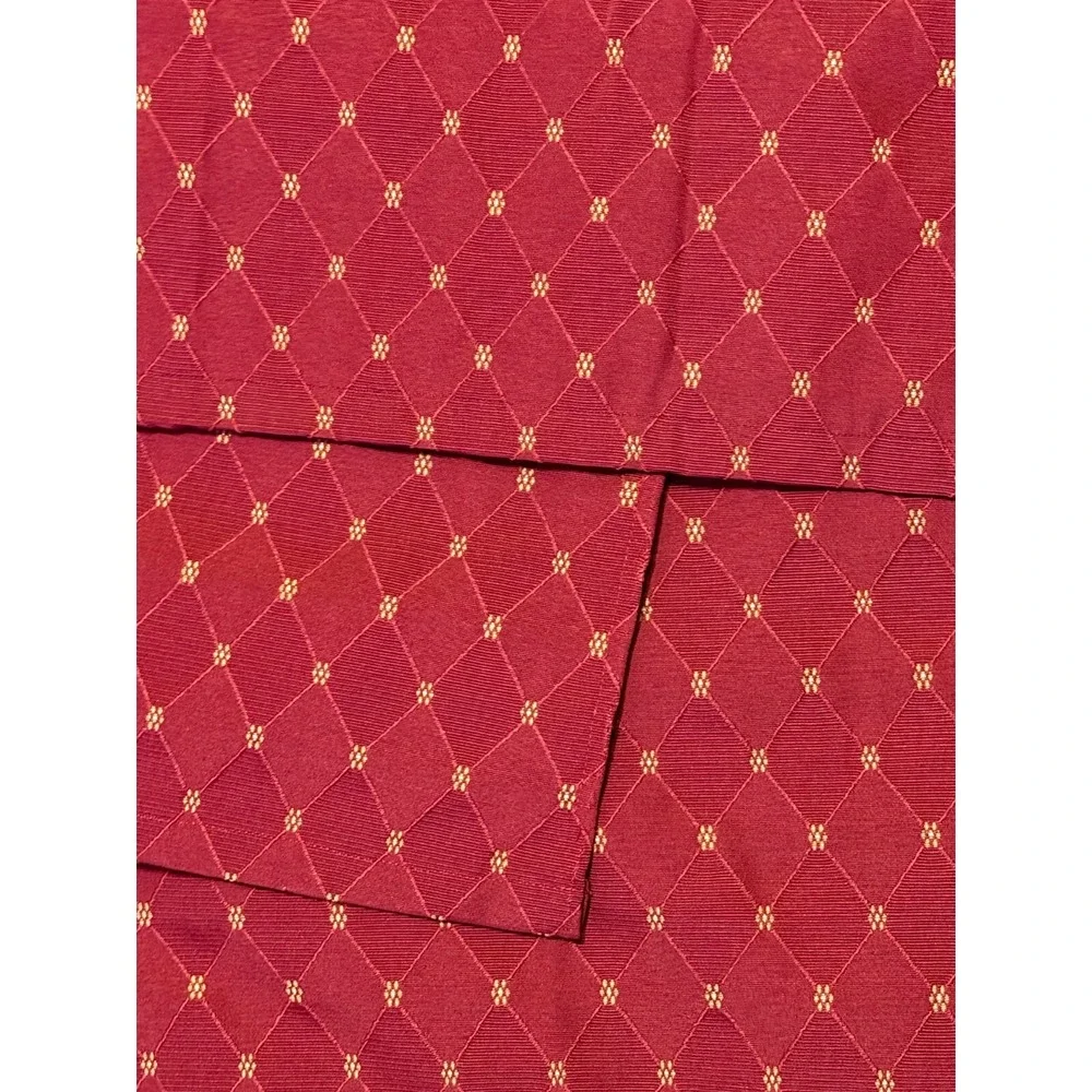 Custom Crimson Red Yellow Flower Curtain Panel Set (2) 82